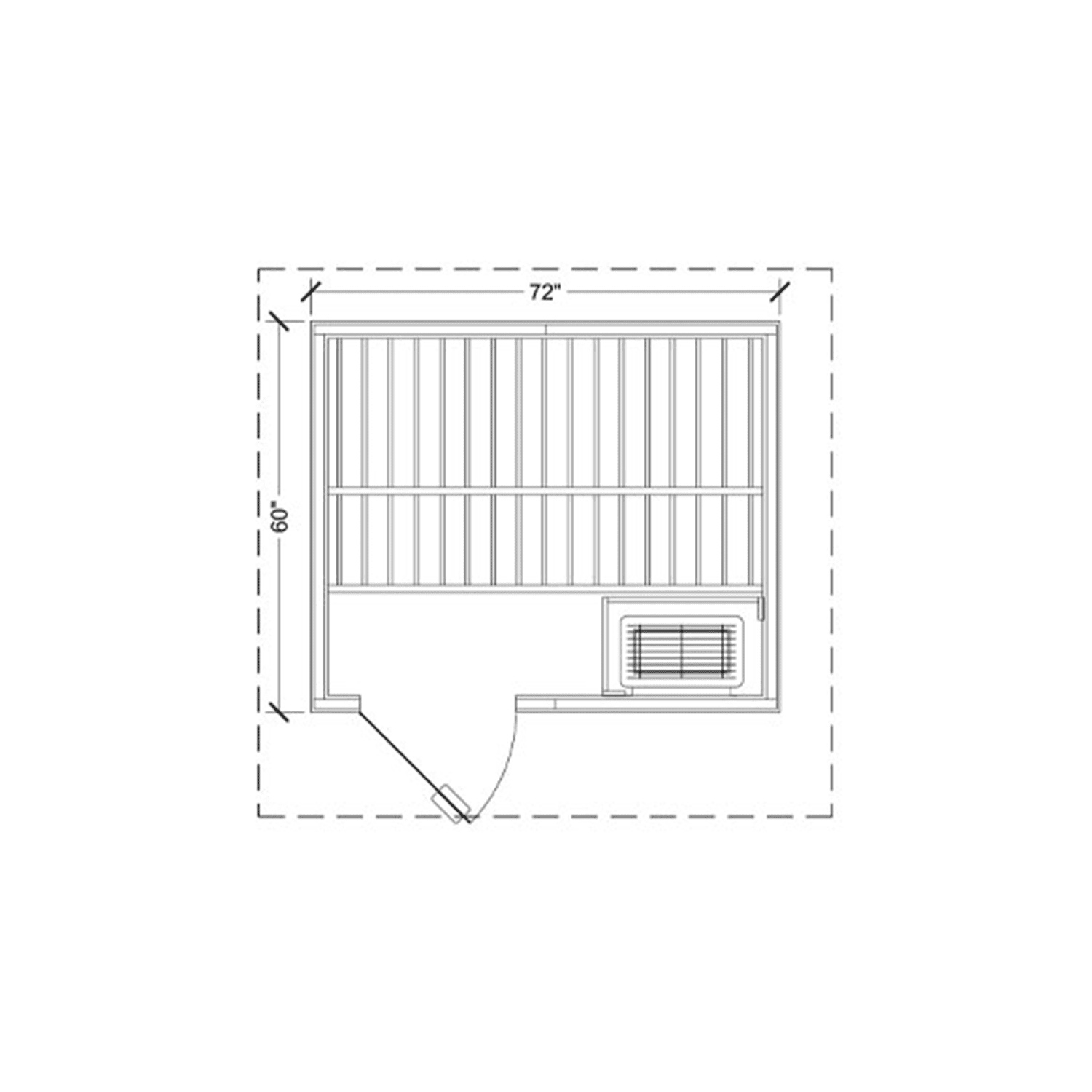 Customizable Euro outdoor sauna with glass windows and doors