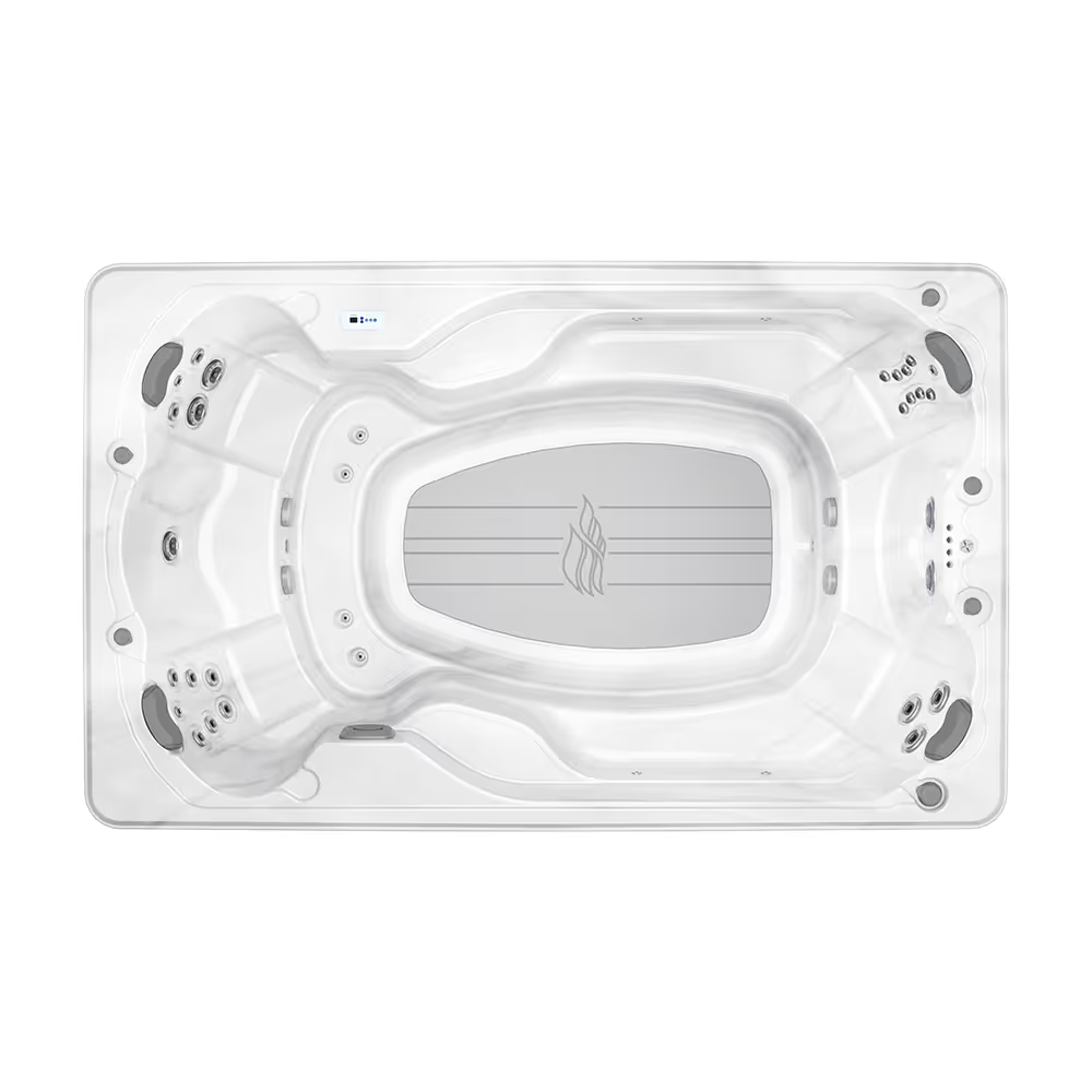 Top view of a 12-foot mini-pool for recreation and relaxation.