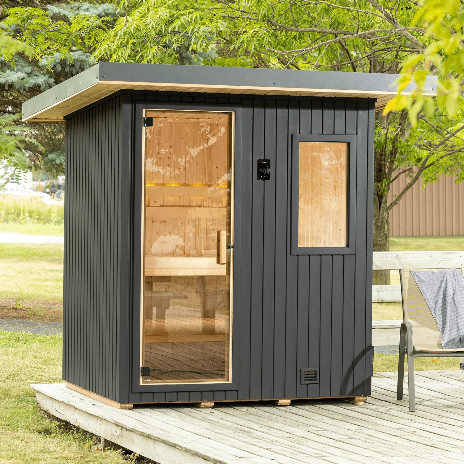 NorthStar Outdoor Sauna 5' x 6' with Nordic White Spruce interior